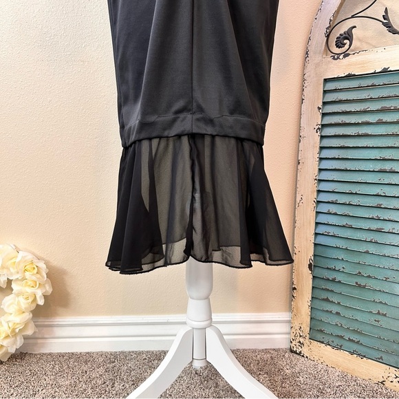 50s Retro Office Siren Pink Polka Dot with Black Mermaid bottom 8/10 - Picture 9 of 12